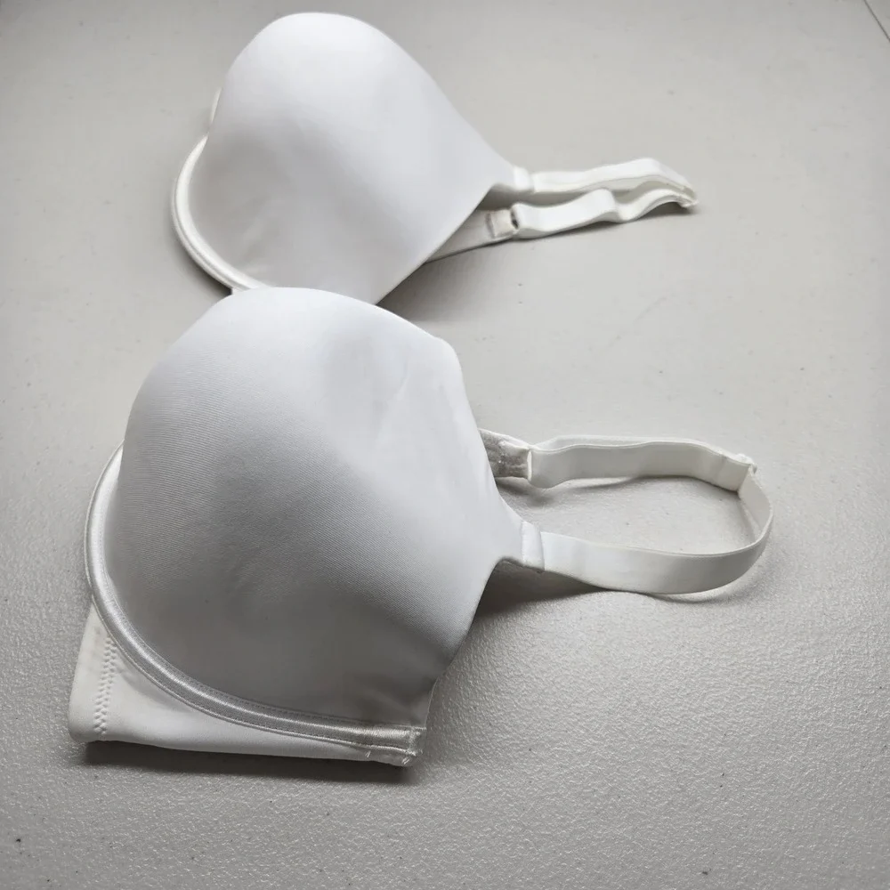 Vanity Fair Women Bra 42DDD White T Shirt Underwired Lace Strap
